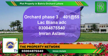 Residential Plot for Sale in Bahria Orchard, Lahore - (BP-56771)