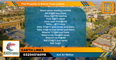 Residential Plot for Sale in Bahria Town, Lahore - (BP-56777)