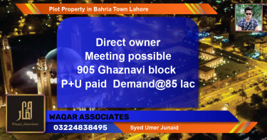 Residential Plot for Sale in Bahria Town, Lahore - (BP-56896)