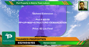 Residential Plot for Sale in Bahria Town, Lahore - (BP-56903)