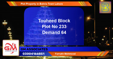 Residential Plot for Sale in Bahria Town, Lahore - (BP-56913)