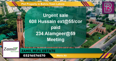 Residential Plot for Sale in Bahria Town, Lahore - (BP-56923)
