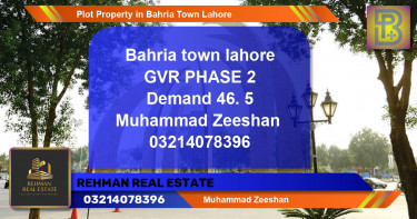 Residential Plot for Sale in Bahria Town, Lahore - (BP-56953)