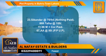 Residential Plot for Sale in Bahria Town, Lahore - (BP-56968)