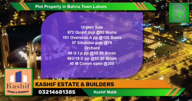 Residential Plot for Sale in Bahria Town, Lahore - (BP-56978)