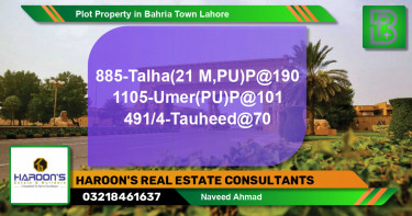 Residential Plot for Sale in Bahria Town, Lahore - (BP-56979)