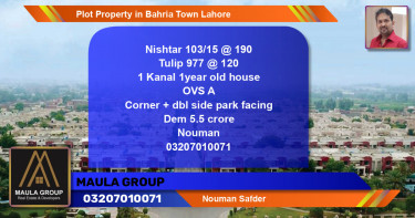 Residential Plot for Sale in Bahria Town, Lahore - (BP-57061)