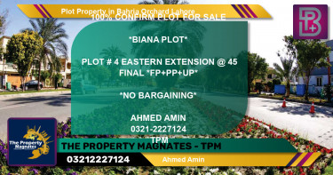 Residential Plot for Sale in Bahria Orchard, Lahore - (BP-57062)