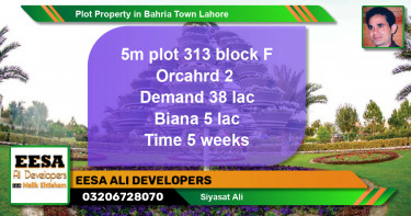 Residential Plot for Sale in Bahria Town, Lahore - (BP-57072)