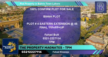 Residential Plot for Sale in Bahria Town, Lahore - (BP-57080)