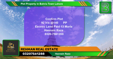 Residential Plot for Sale in Bahria Town, Lahore - (BP-57122)