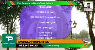 Residential Plot for Sale in Bahria Town, Lahore - (BP-57148)