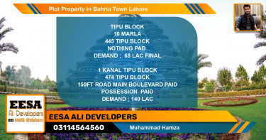 Residential Plot for Sale in Bahria Town, Lahore - (BP-57177)