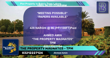 Residential Plot for Sale in Bahria Town, Lahore - (BP-57186)