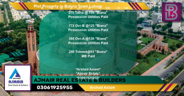 Residential Plot for Sale in Bahria Town, Lahore - (BP-57199)