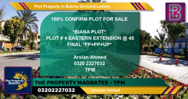 Residential Plot for Sale in Bahria Orchard, Lahore - (BP-57215)