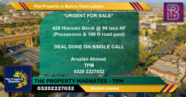 Residential Plot for Sale in Bahria Town, Lahore - (BP-57217)