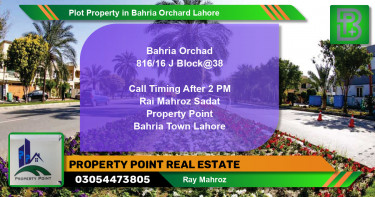 Residential Plot for Sale in Bahria Orchard, Lahore - (BP-57222)