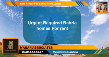 Residential Property for Rent in Bahria Town, Lahore - (BP-57233)