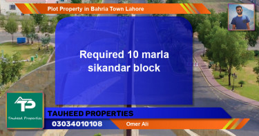 Residential Plot for Sale in Bahria Town, Lahore - (BP-57237)