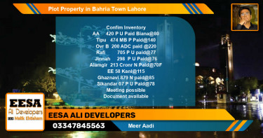 Residential Plot for Sale in Bahria Town, Lahore - (BP-57281)
