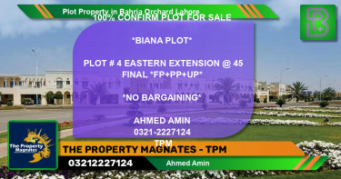 Residential Plot for Sale in Bahria Orchard, Lahore - (BP-57298)