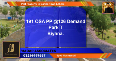 Residential Plot for Sale in Bahria Town, Lahore - (BP-57301)
