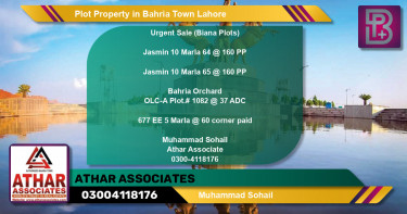 Residential Plot for Sale in Bahria Town, Lahore - (BP-57349)