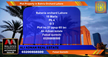 Residential Plot for Sale in Bahria Orchard, Lahore - (BP-57358)