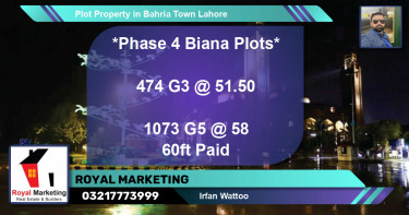 Residential Plot for Sale in Bahria Town, Lahore - (BP-57364)