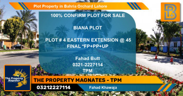 Residential Plot for Sale in Bahria Orchard, Lahore - (BP-57430)
