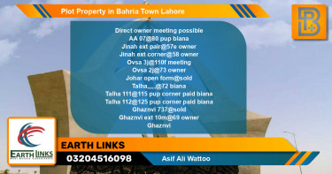 Residential Plot for Sale in Bahria Town, Lahore - (BP-57435)
