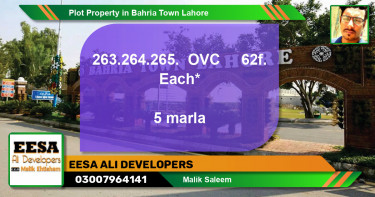 Residential Plot for Sale in Bahria Town, Lahore - (BP-57439)
