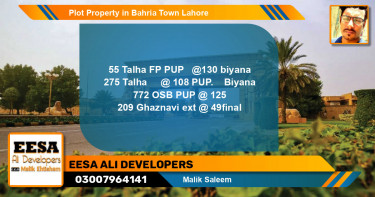 Residential Plot for Sale in Bahria Town, Lahore - (BP-57458)