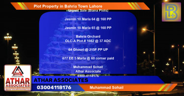 Residential Plot for Sale in Bahria Town, Lahore - (BP-57461)