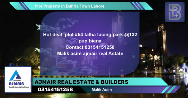 Residential Plot for Sale in Bahria Town, Lahore - (BP-57467)