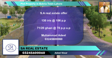 Residential Plot for Sale in Bahria Town, Lahore - (BP-57511)