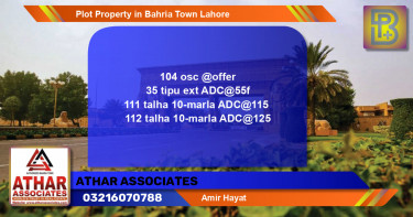 Residential Plot for Sale in Bahria Town, Lahore - (BP-57514)