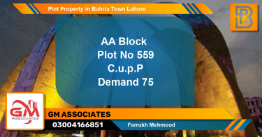 Residential Plot for Sale in Bahria Town, Lahore - (BP-57553)