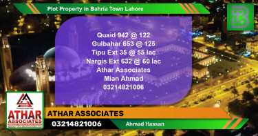 Residential Plot for Sale in Bahria Town, Lahore - (BP-57558)