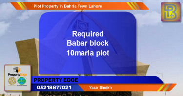 Residential Plot for Sale in Bahria Town, Lahore - (BP-57589)