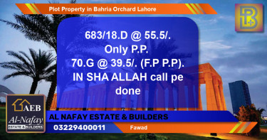Residential Plot for Sale in Bahria Orchard, Lahore - (BP-57594)