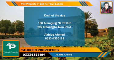 Residential Plot for Sale in Bahria Town, Lahore - (BP-57629)