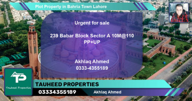 Residential Plot for Sale in Bahria Town, Lahore - (BP-57630)