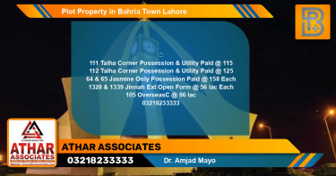 Residential Plot for Sale in Bahria Town, Lahore - (BP-57636)