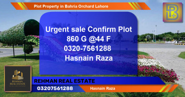 Residential Plot for Sale in Bahria Orchard, Lahore - (BP-57674)
