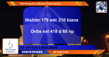 Residential Plot for Sale in Bahria Town, Lahore - (BP-57675)