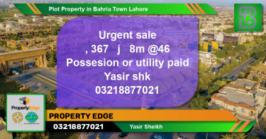 Residential Plot for Sale in Bahria Town, Lahore - (BP-57698)