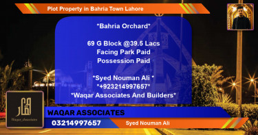 Residential Plot for Sale in Bahria Town, Lahore - (BP-57711)