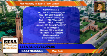 Residential Plot for Sale in Bahria Town, Lahore - (BP-57715)